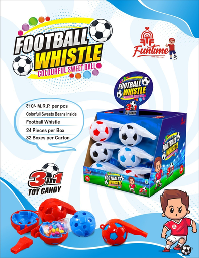 CHOCLATE FOOT BALL WHISTLE